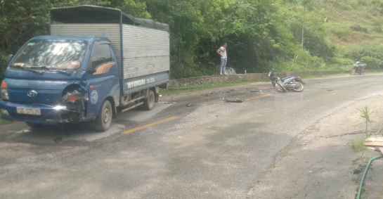 1 young man dies in collision with truck
