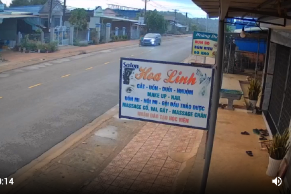 Motorcyclist hit from behind by car