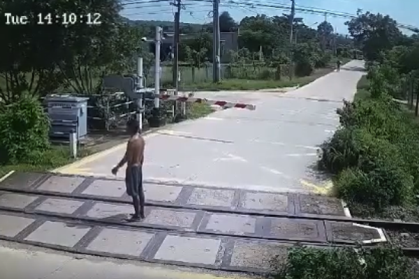 Did he really think the train was going to stop?